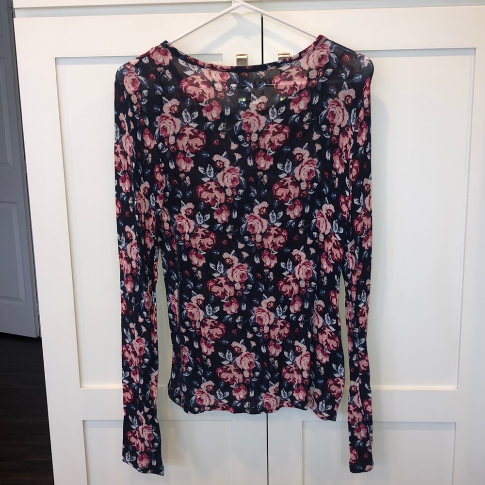 Aeropostale floral print long sleeve tee - Picture 2 of 3
